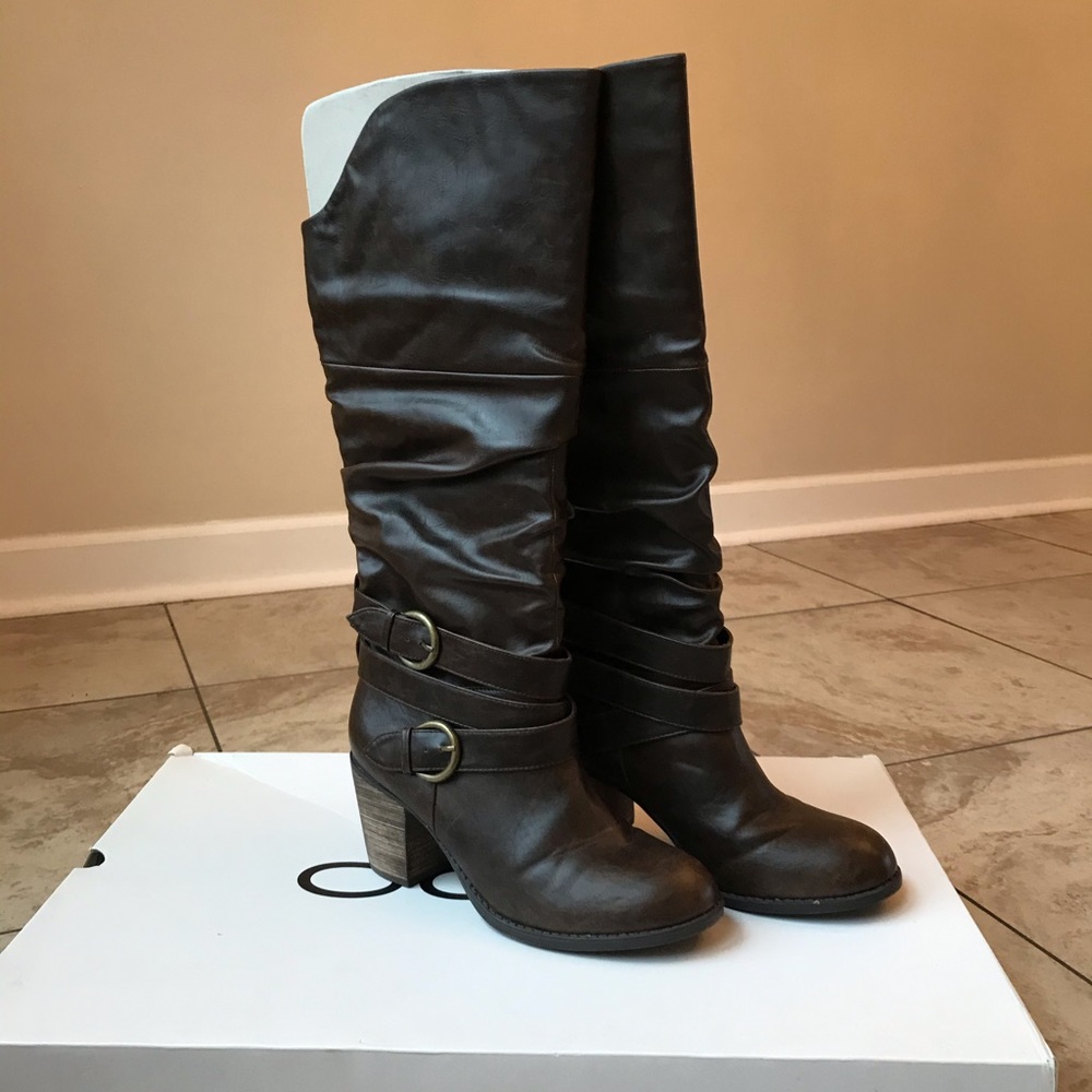 Aldo Unorewen-97 Dark Brown Boots w/ Heel